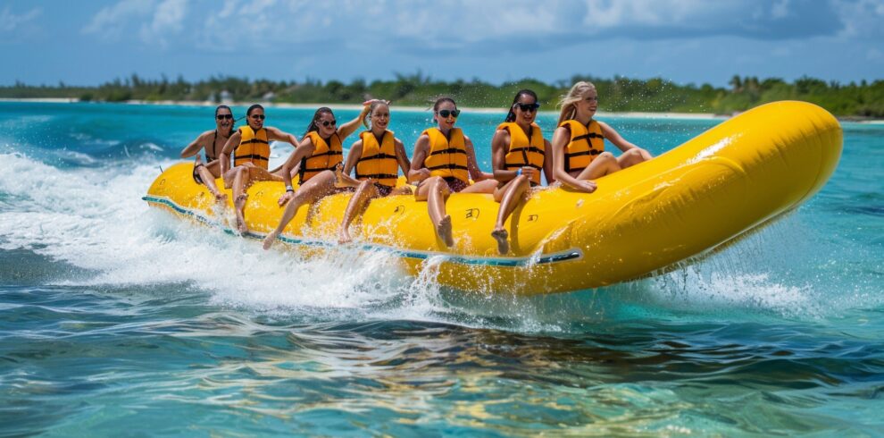 people-ride-banana-ride-sea-vacation copia