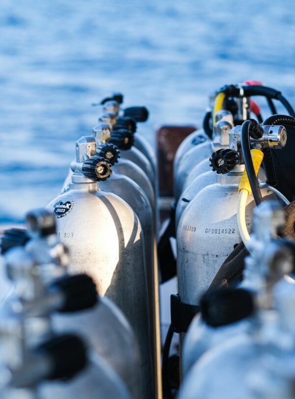 snorkeling equipment for driving on wood platform. High quality photo